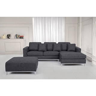 OSLO by Beliani Modern Fabric Upholstered Sectional Sofa