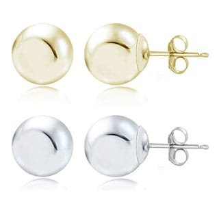 Mondevio 14k Gold Ball Stud Earrings