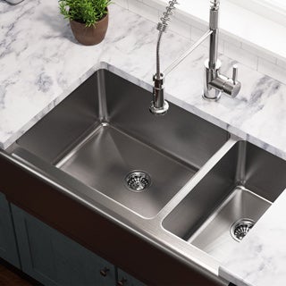 MR Direct 407 Offset Stainless Steel Apron Sink