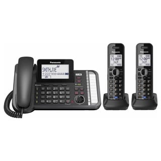 Panasonic KX-TG9582B Link to Cell DECT 6.0 2-handset 2-line Digital Cordless Phone