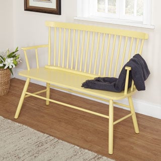 Simple Living Yellow Shelby Bench