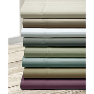 Executive Stripe 800 Thread Count Cotton Blend Sheet Set with Bonus Pillowcases