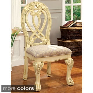 Furniture of America Beaufort Formal Fabric Side Chair (Set of 2)