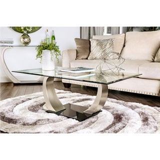 Furniture of America Carmella Modern Satin Plated Coffee Table