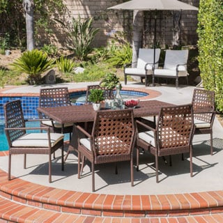 Christopher Knight Home Tristan Outdoor 7-piece Wicker Dining Set with Cushions