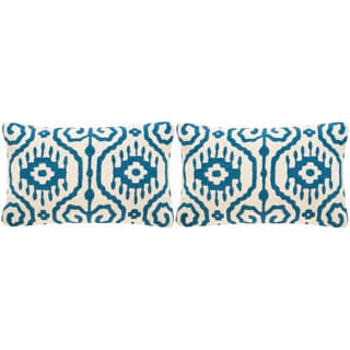 Safavieh Tennes Royal Blue Throw Pillows (12-inches x 20-inches) (Set of 2)