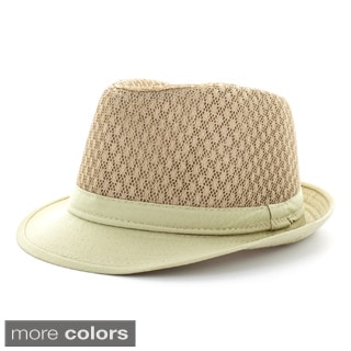Faddism Men's Cotton Blend Fashion Fedora Hat