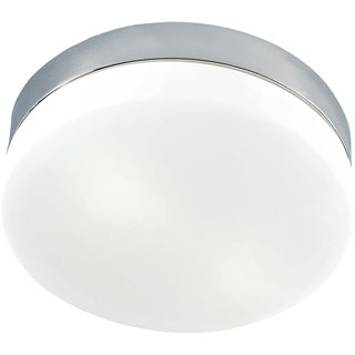 Cornerstone 9-inch 9-inch Satin Nickel/ White Glass 1-light Flush Mount