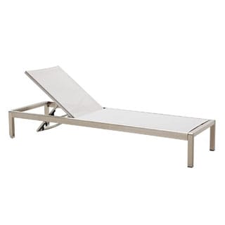 M200 Meelano Grey and Aluminum Finish Outdoor Chaise Lounge