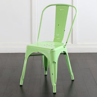 Modern Green Metal Cafe Chair
