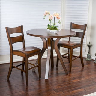Christopher Knight Home Tehama 3-piece Round Wood Counter Height Bistro Set