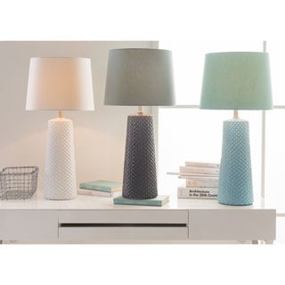 Contemporary Hayle Table Lamp with Glazed Ceramic Base