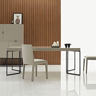 Luna Dining Table with Metal Legs