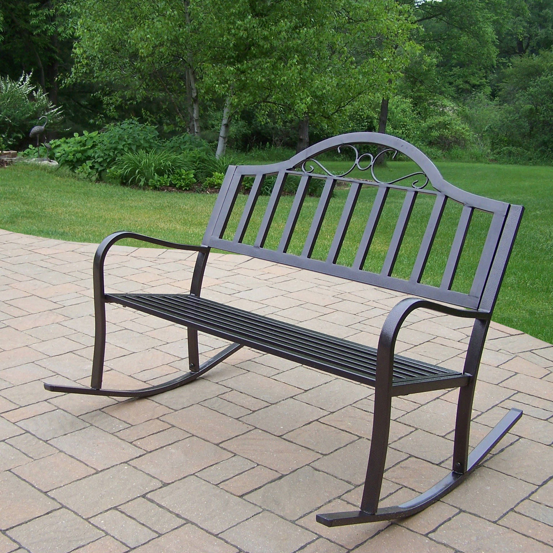 Hometown Extruded Iron Rocking Bench