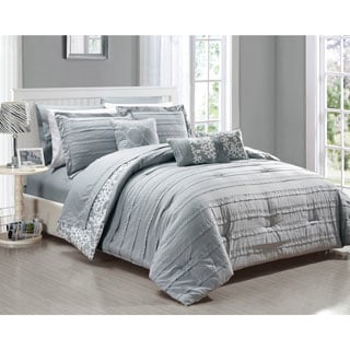 Chic Home Zarina BIB Grey Comforter 10-Piece Set