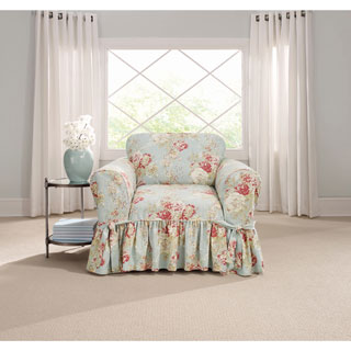 Sure Fit Ballad Bouquet 1 Piece Skirted Chair Slipcover