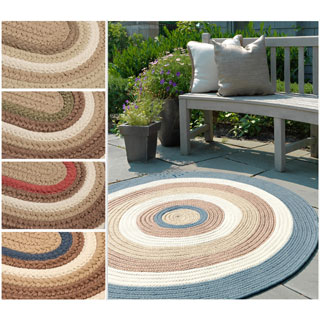 Colonial Mills 'Racetrack II' Multicolored Reversible Round Braided Rug (8' x 10')