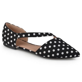 Journee Collection Women's 'Landry' Pointed Toe Cross Strap Flats