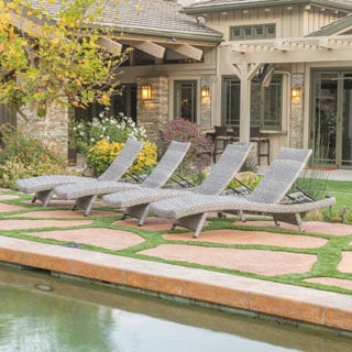 Crete Outdoor Chaise Lounge (Set of 4) by Christopher Knight Home
