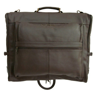 Amerileather Cowhide Leather Brown 3-suit Garment Bag
