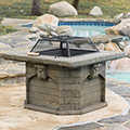 Christopher Knight Home Merlin Outdoor Natural Wood Fire Pit