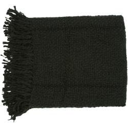 Woven Ric Acrylic and Wool Throw Blanket