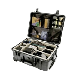 Black Pelican 1560 Large Travel/Storage Case with Padded Dividers