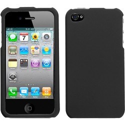 INSTEN Black Phone Case Cover for Apple iPhone 4S/ 4