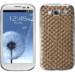 INSTEN Brown/ Silver/ Plaid Gold Phone Case Cover for Samsung Galaxy S3/ III i9300