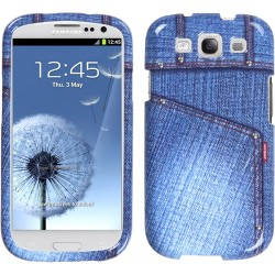 INSTEN Blue Jeans/ Studs Phone Case Cover for Samsung Galaxy S III i747/ L710