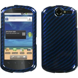 INSTEN Racing Fiber/ Blue/ Silver Phone Case Cover for Huawei U8800 Impulse 4G