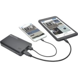 Tripp Lite Portable 2-Port USB Battery Charger Mobile Power Bank 10k