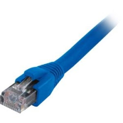 Comprehensive Cat6 Snagless Solid Plenum Shielded Blue Patch Cable 15