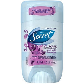 Secret Scent Expressions Clear Gel Antiperspirant & Deodorant, Ooh La La Lavender 1.60 oz