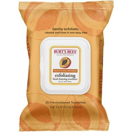 Burt's Bees Facial Cleansing Towelettes, Peach & Willow Bark 25 ea