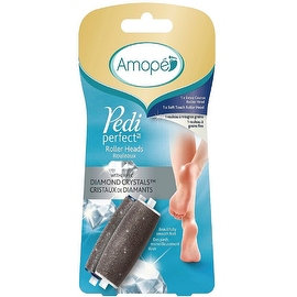 Amope Pedi Perfect Foot File Roller Heads Diamond Crystals Refills 2 Each