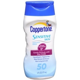 Coppertone Sensitive Skin Sunscreen Lotion SPF 50 6 oz