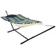 Rope Hammock with Stand Pad & Pillow - Portable - Choose Color - Thumbnail 1