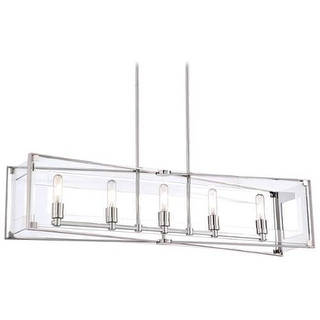 Kovacs P1405-613 5 Light Linear Pendant from the Crystal Clear Collection