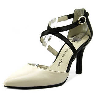 Anne Klein Fion Women Pointed Toe Leather Ivory Heels