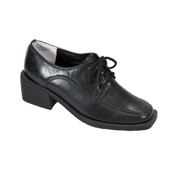 PEERAGE Moya Women's Wide Width Leather Lace-Up Oxford Shoes