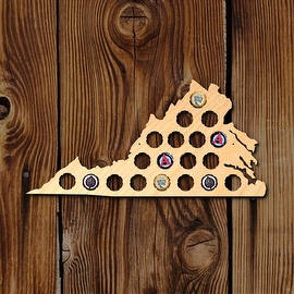 Small Virginia Beer Cap Map