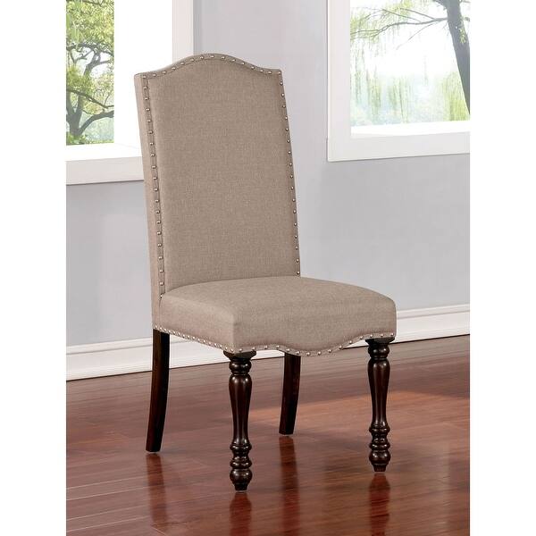 Furniture of America Rila Transitional Beige Side Chairs (Set of 2)