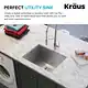 KRAUS Pax Stainless Steel 24 inch Undermount Laundry Utility Sink - Thumbnail 3