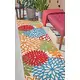 preview thumbnail 37 of 158, Nourison Aloha Floral Modern Indoor/Outdoor Area Rug 2'3" x 12' Runner - Red/Orange