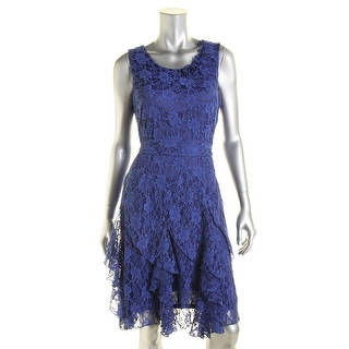 Signature By Robbie Bee Womens Petites Party Dress Lace Sleeveless