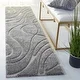 preview thumbnail 59 of 103, SAFAVIEH Florida Shag Sigtraud Abstract Waves 1.2-inch Area Rug
