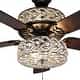 Olivia Oil Rubbed Bronze Finish/ Crystal 52-inch LED Ceiling Fan - 52"L x 52"W x 18.25"H - 52"L x 52"W x 18.25"H - Thumbnail 4