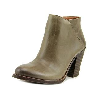 Lucky Brand Eesa Women Round Toe Leather Gray Ankle Boot (Option: 11)