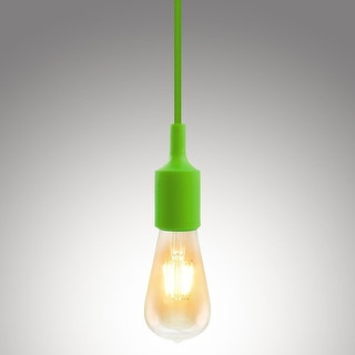 UL-listed Single Socket Pendant Light Fixture (Multi-color), Textile Insulating Lamp Cord, Silicon E26/E27 Lamp Holder